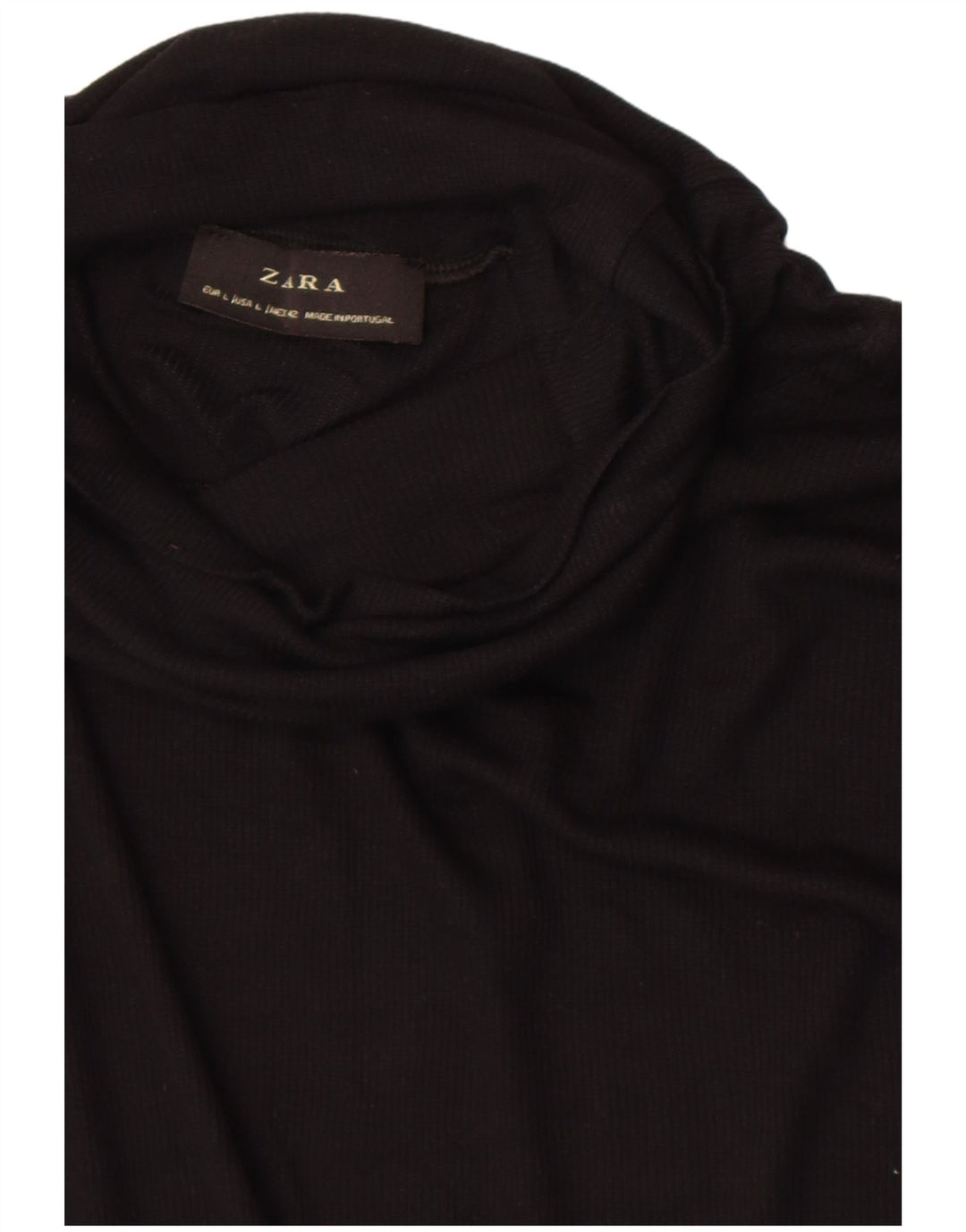 Top Zara da donna a maniche lunghe UK 16 grande nero
