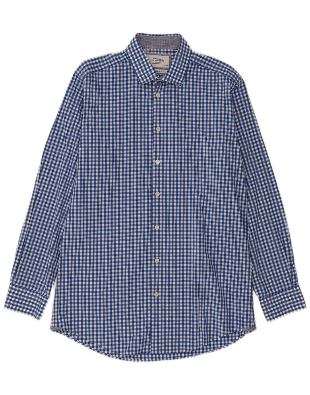 Camicia da uomo extra slim fit Charles Tyrwhitt taglia 41/16 grande percalle blu