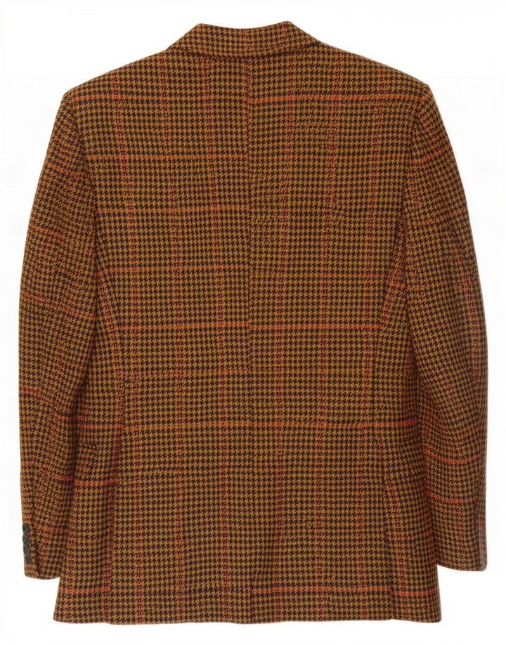 Giacca blazer da uomo a 2 bottoni Guabello IT 46 piccola lana pied de poule marrone