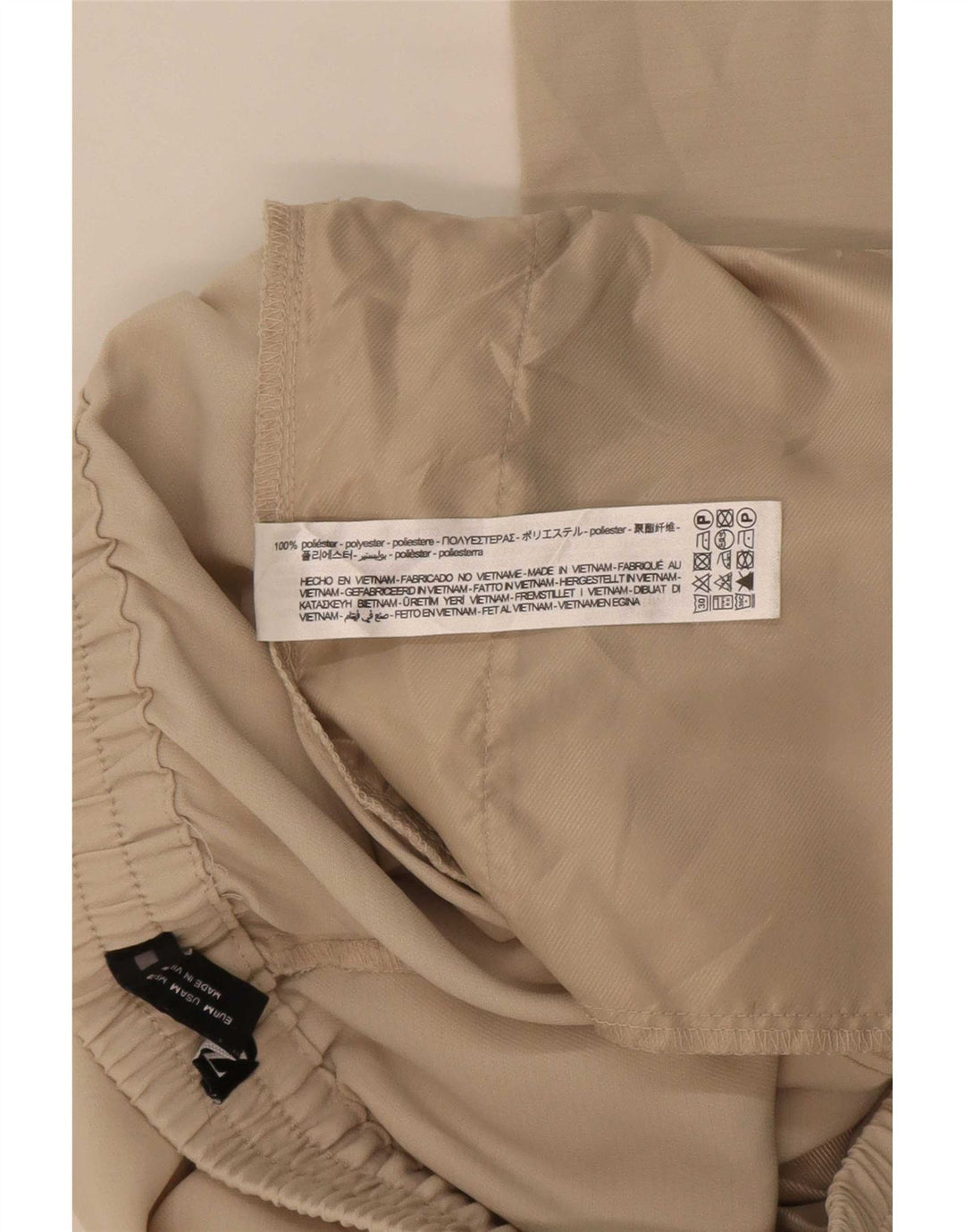 Pantaloni corti con pegging da donna Zara medi W30 L26 poliestere beige