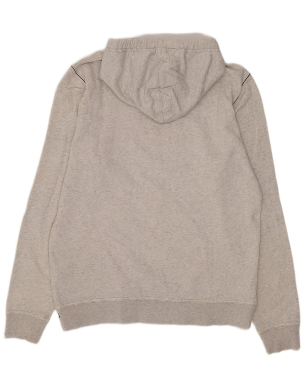 Maglione con cappuccio grafico da uomo Tom Tailor grande in cotone grigio