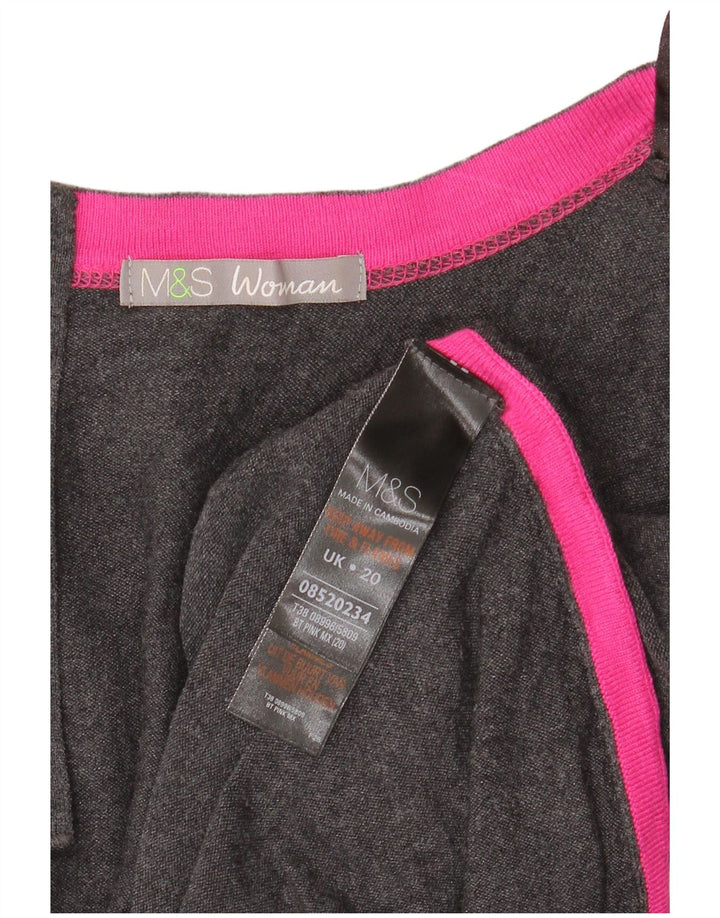 Maglione maglione oversize con scollo a barca da donna Marks & Spencer UK 20 2XL Grigio