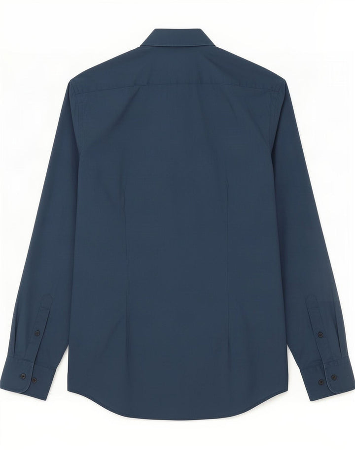 Camicia slim fit da uomo Calvin Klein in cotone blu medio