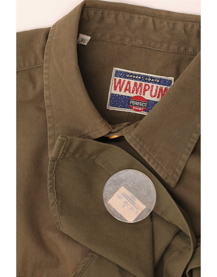 Camicia da uomo Wampum XL in cotone kaki
