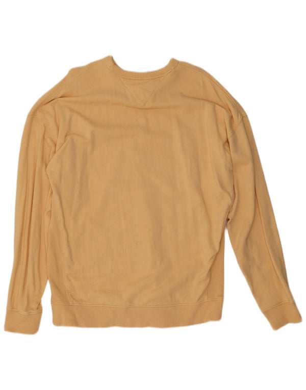Tommy Hilfiger Uomo Loose Fit Felpa Maglione Piccolo Cotone Giallo