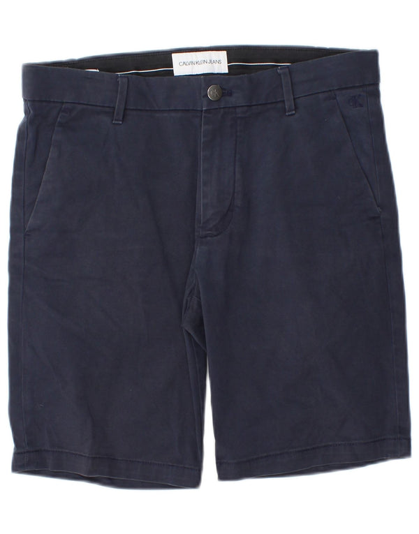 Pantaloncini chino da uomo Calvin Klein W30 cotone blu navy medio