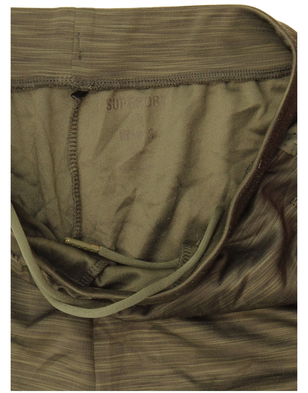 Pantaloni da tuta da uomo Superdry Small in poliestere screziato color kaki