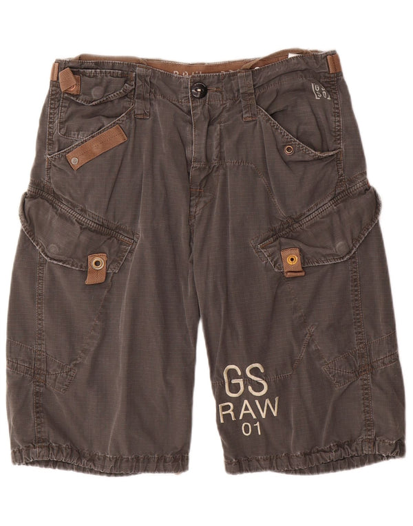 Pantaloncini cargo grafici da uomo G-Star W32 cotone grigio medio