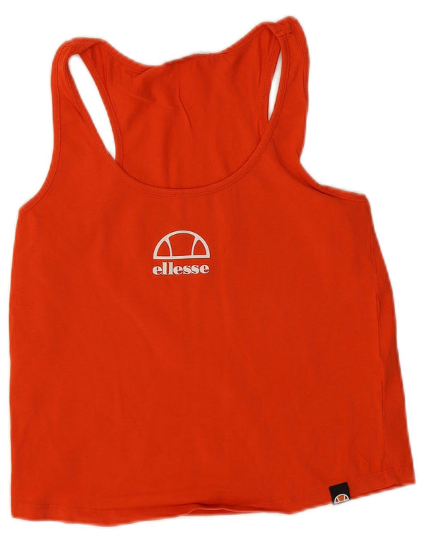 Canottiera grafica da donna Ellesse UK 6 XS arancione cotone