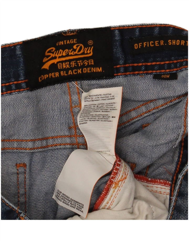 Pantaloncini di jeans da uomo Superdry W30 cotone blu medio