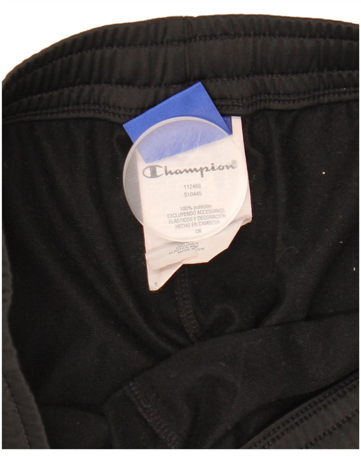 Pantaloni da tuta da uomo Champion Joggers piccoli in poliestere nero