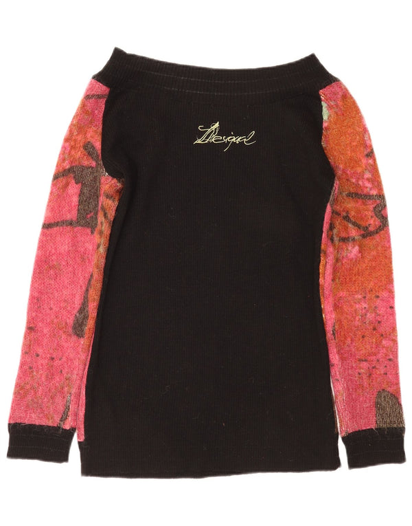 Desigual Donna Maglione con scollo a barca Maglione UK 14 Colore rosa medio
