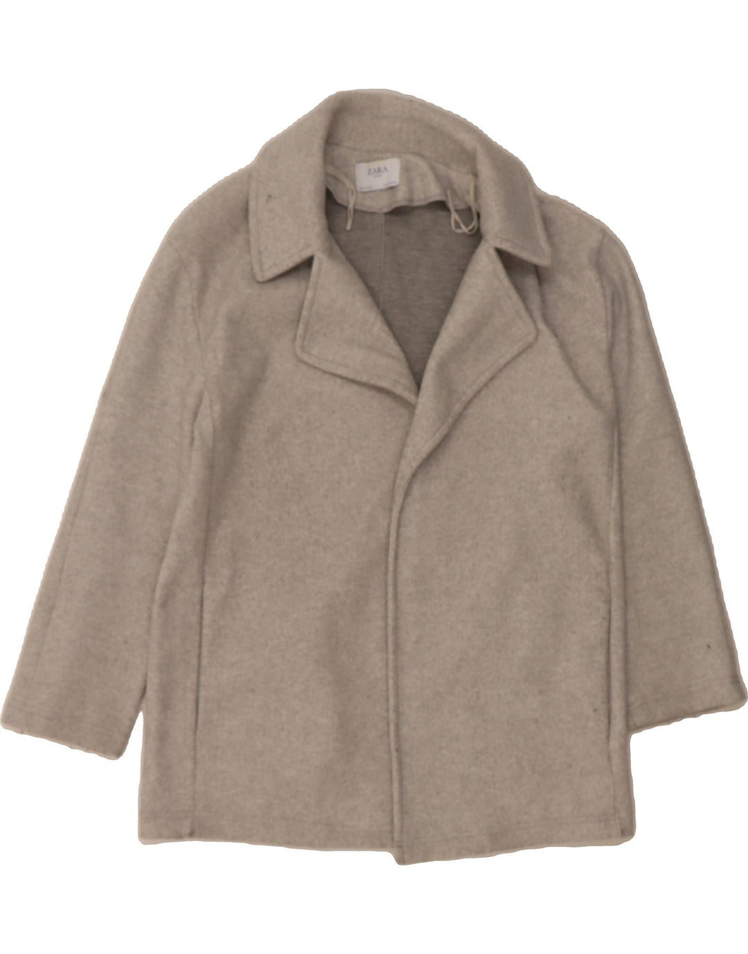 ZARA Womens Oversized Open Fleece Jacket UK 10 Small Grey Polyester Vintage Zara and Second-Hand Zara from Messina Hembry 