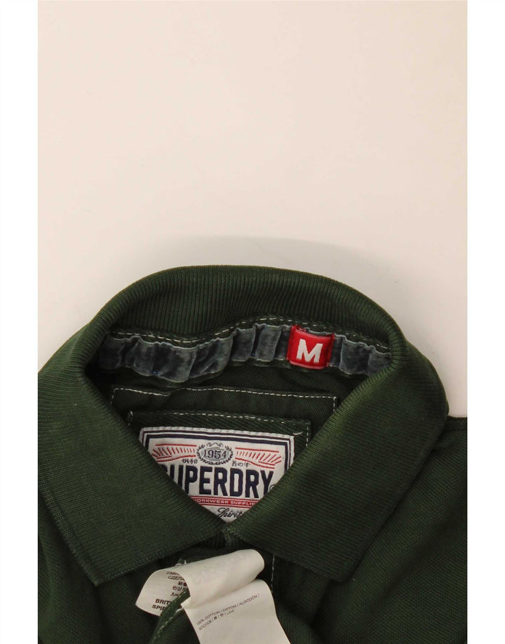 Superdry Polo da Uomo Verde Medio in Cotone