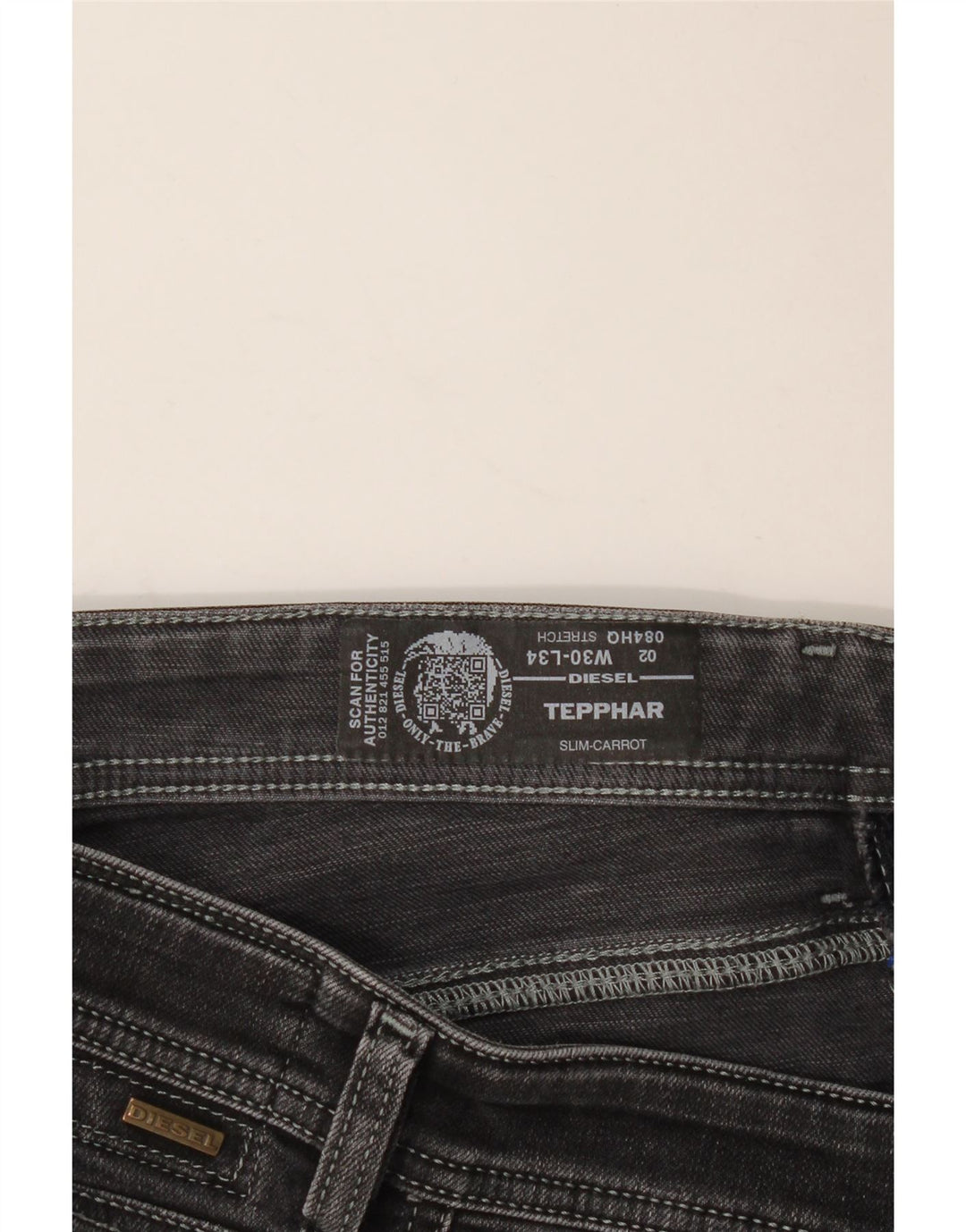 DIESEL Jeans slim da uomo Tepphar Carrot W30 L31 neri