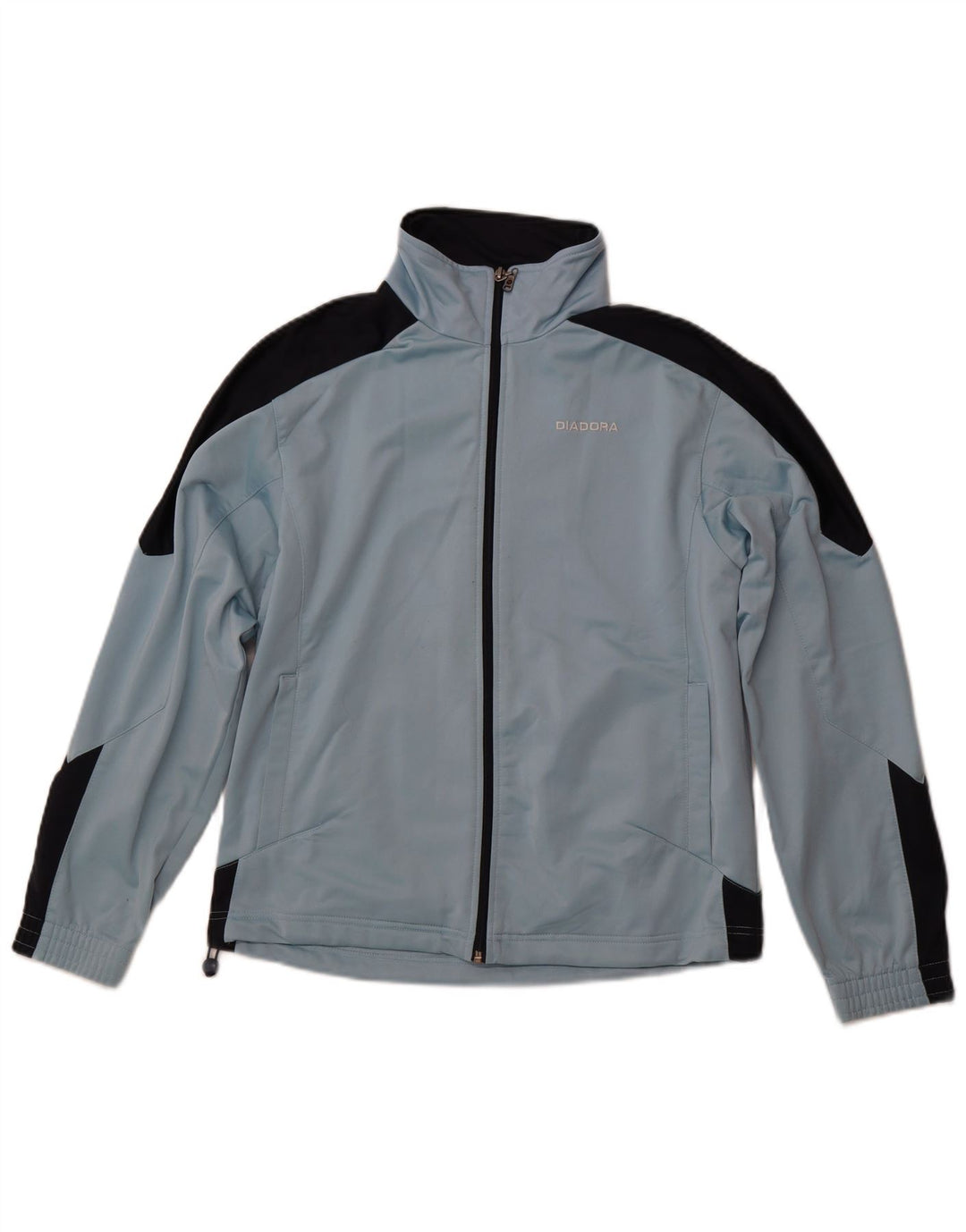 DIADORA Giacca da tuta da uomo UK 36 Small Blu Colourblock Poliestere
