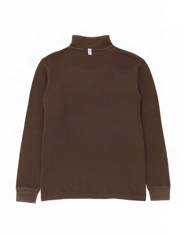 Timberland Felpa da uomo con vestibilità regolare con zip e collo 2XL in cotone marrone