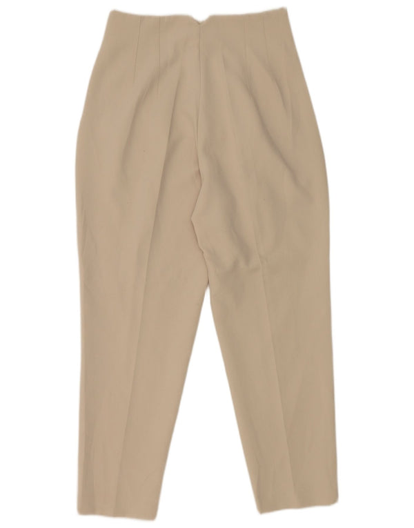 Pantaloni da abito affusolati da donna Zara medi W28 L26 poliestere bianco sporco