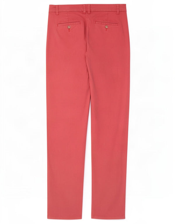 Pantaloni chino dritti da donna Joules UK 12 medi W32 L30 cotone rosa