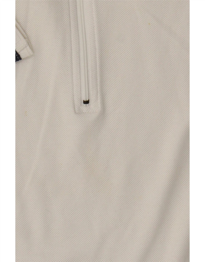 Polo Nike da donna US 4/6 Small bianca in cotone color block