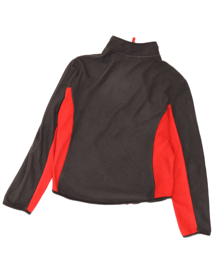 Giacca in pile da donna Marks & Spencer UK 12 Poliestere color block rosso medio