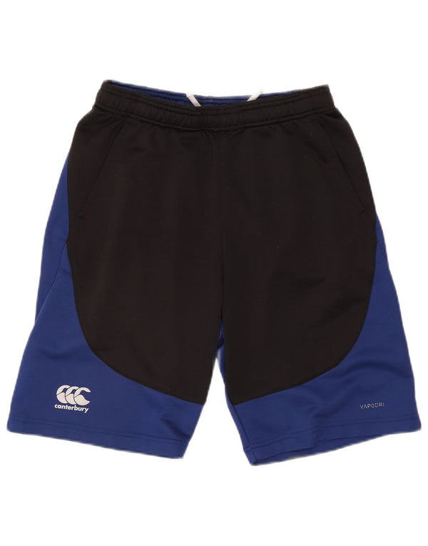 Pantaloncini sportivi da uomo Canterbury, poliestere color block medio nero