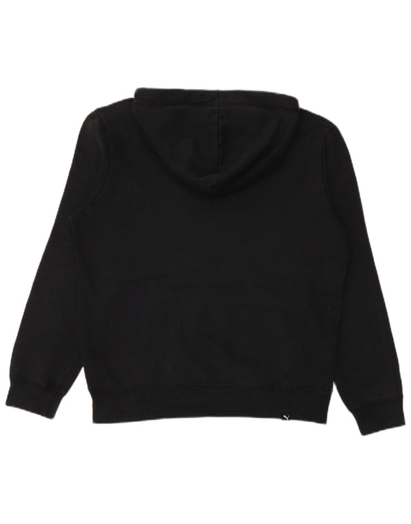 Felpa con cappuccio grafica PUMA da uomo piccola in cotone nero