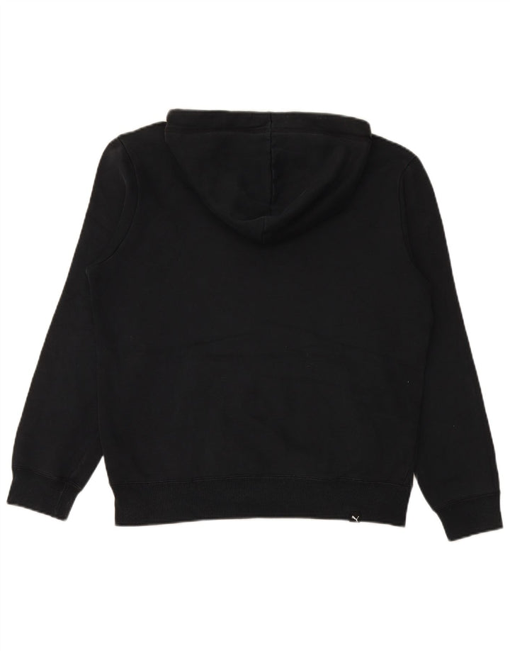 Felpa con cappuccio grafica PUMA da uomo piccola in cotone nero