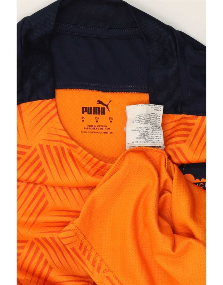 T-shirt da uomo Puma Valencia Top in poliestere color block arancione medio