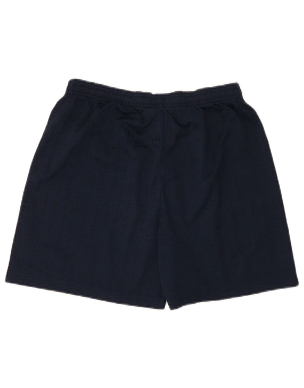 Pantaloncini sportivi grafici da uomo Umbro poliestere medio a righe blu navy
