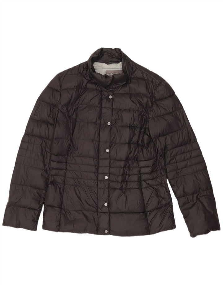 Giacca imbottita da donna Laura Ashley UK 12 media nera