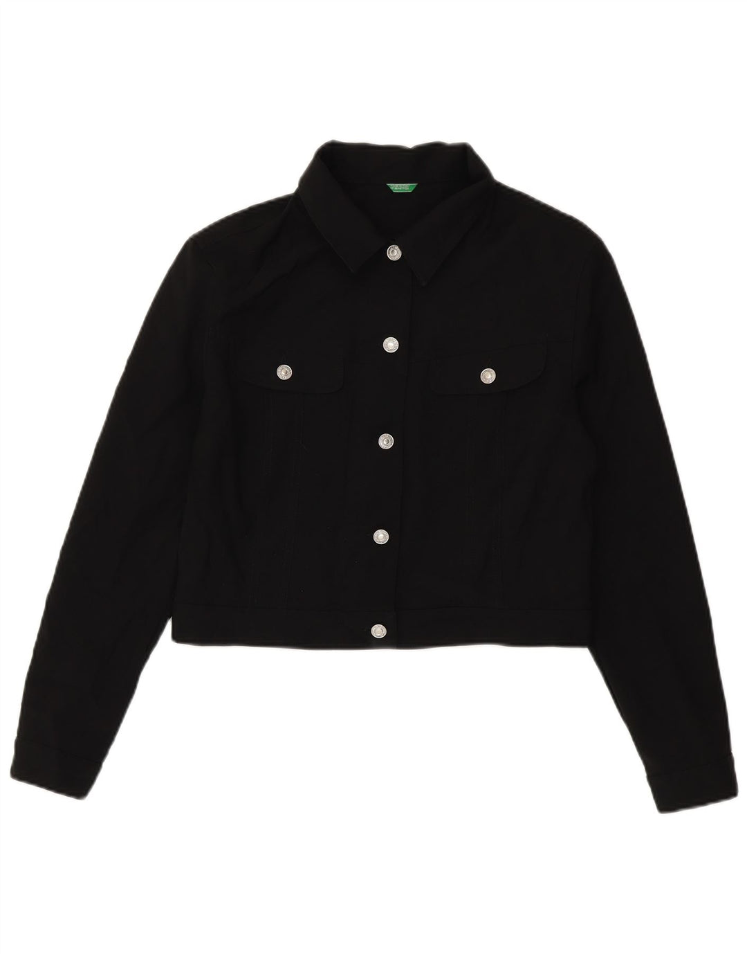 Giubbotto bomber corto da donna Benetton UK 14 grande poliestere nero