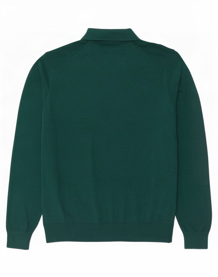 Maglione da uomo Marks & Spencer con collo alto in cotone verde medio