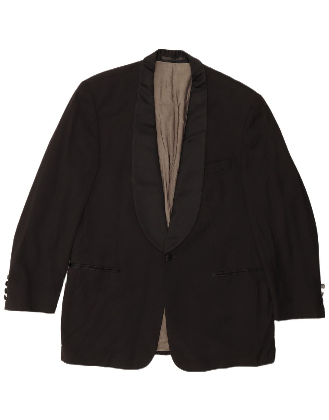 Giacca blazer da uomo a 1 bottone Hugo Boss IT 52 XL lana nera