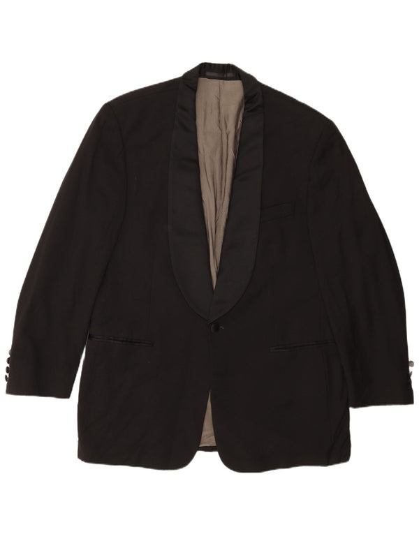 Giacca blazer da uomo a 1 bottone Hugo Boss IT 52 XL lana nera