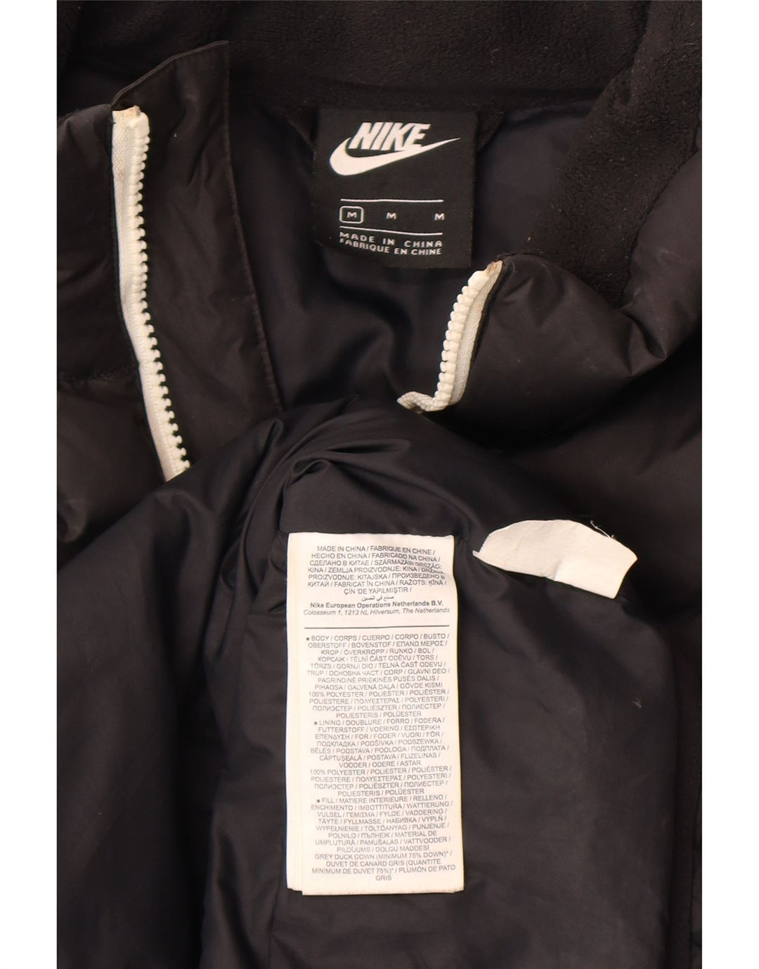 Gilet imbottito da uomo Nike UK 38 medio nero poliestere