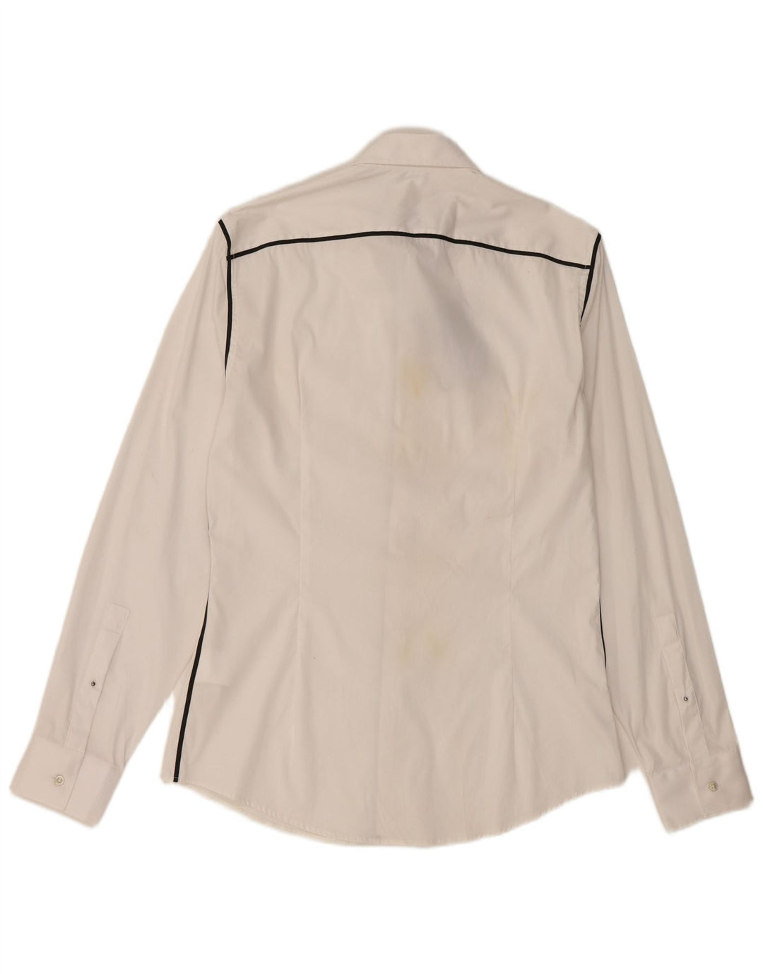 Camicia Trussardi Uomo Taglia 40 Cotone Rigato Medio Bianco