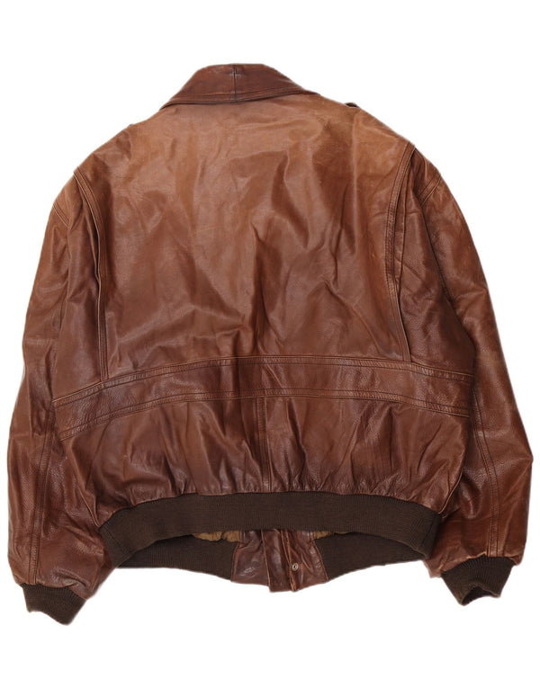 Giacca da aviatore da volo in pelle da uomo Vittorio Forti IT 52 XL Marrone