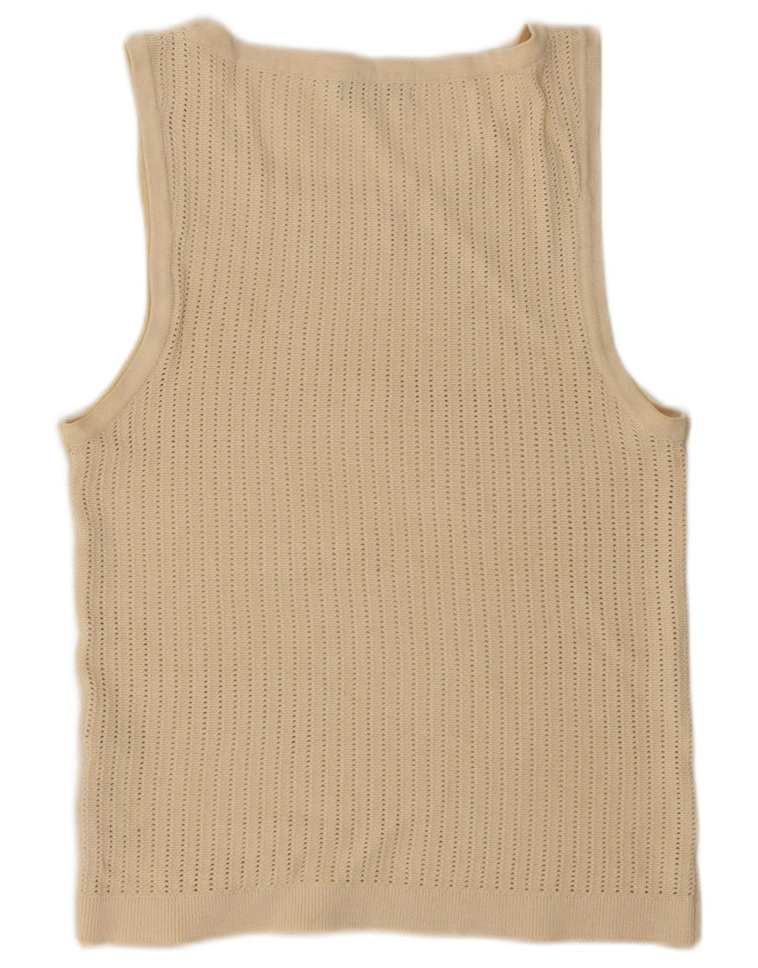 Canotta Donna Zara UK 14 Large Beige Viscosa