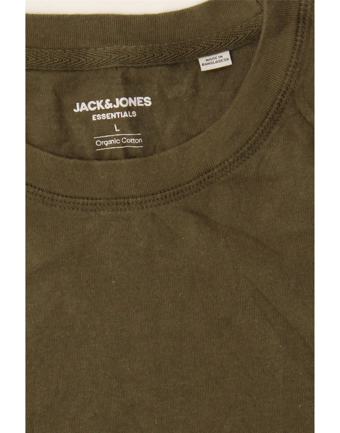 JACK & JONES Mens T-Shirt Top Large Khaki Cotton Vintage Jack & Jones and Second-Hand Jack & Jones from Messina Hembry 