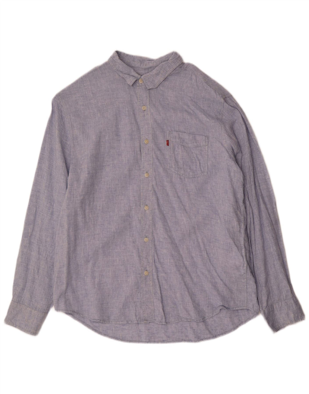 Camicia standard da uomo Levi's Large in lino blu