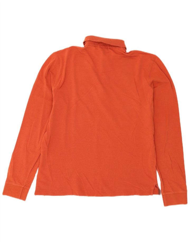 Polo a maniche lunghe da uomo Hugo Boss piccola arancione
