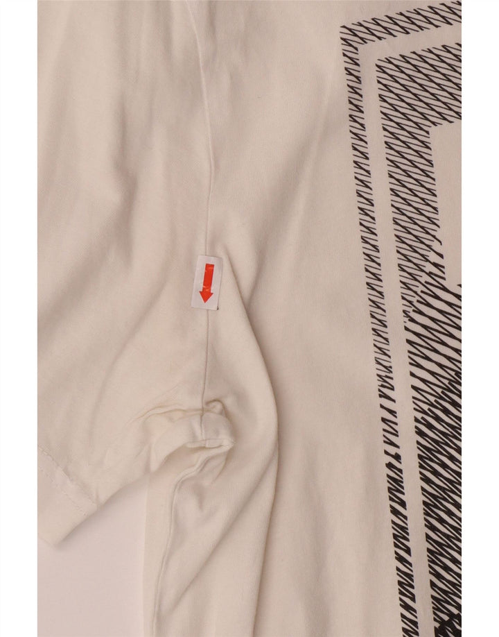 PUMA Mens Graphic T-Shirt Top Medium White