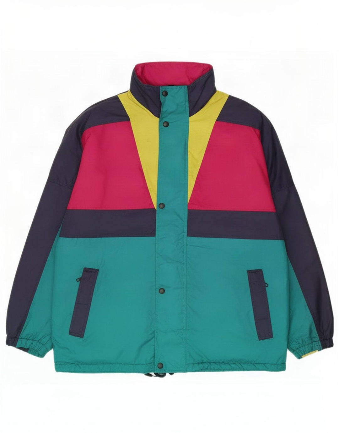 Giacca da tuta da uomo vestibilità ampia O'Kief, grande nylon color block blu