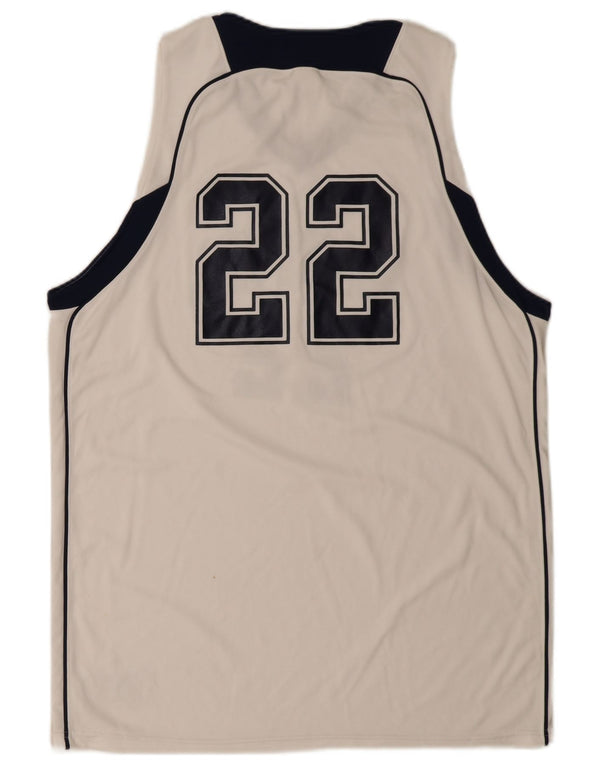Canotta grafica da uomo Russell Athletic, grande, in poliestere color block bianco