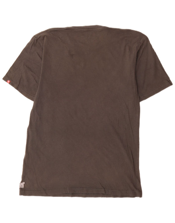 T-shirt grafica da uomo DC Top grande in cotone grigio
