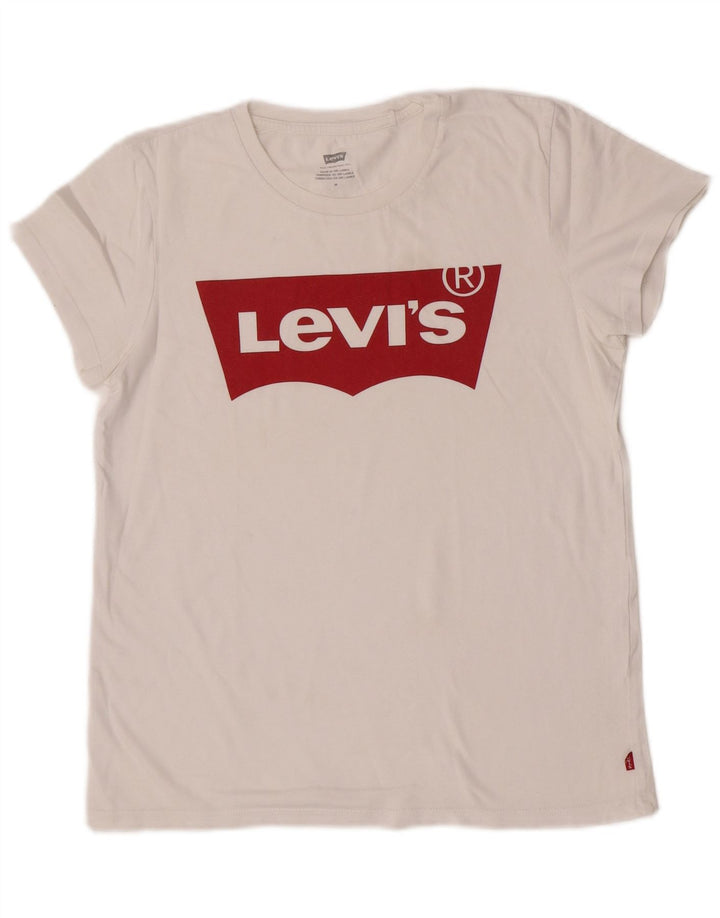 T-shirt grafica da donna Levi's Top UK 12 Medium White