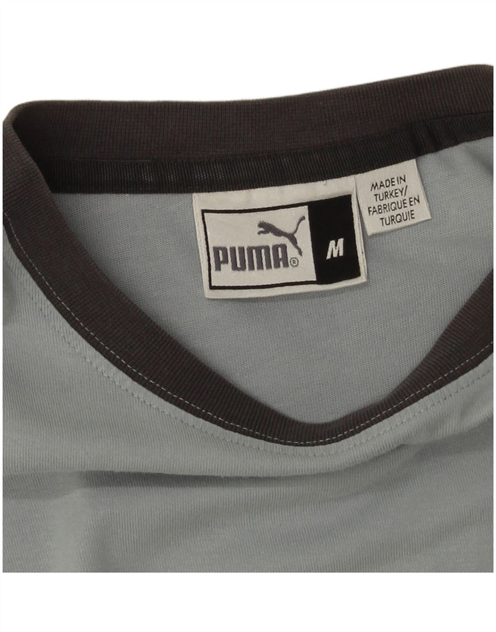 T-shirt grafica da donna Puma UK 14 Colorblock blu medio