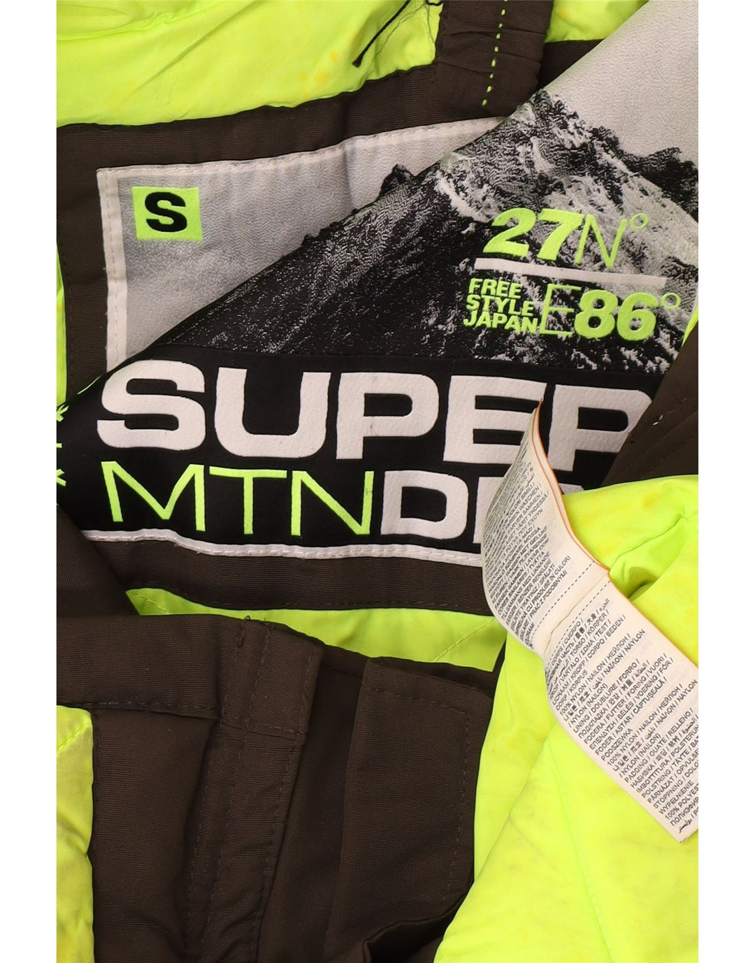 Giacca parka oversize da donna con cappuccio Superdry UK 10 Small Khaki Nylon