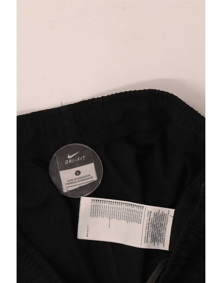 Pantaloncini sportivi Nike Dri Fit da uomo, grandi, in poliestere nero